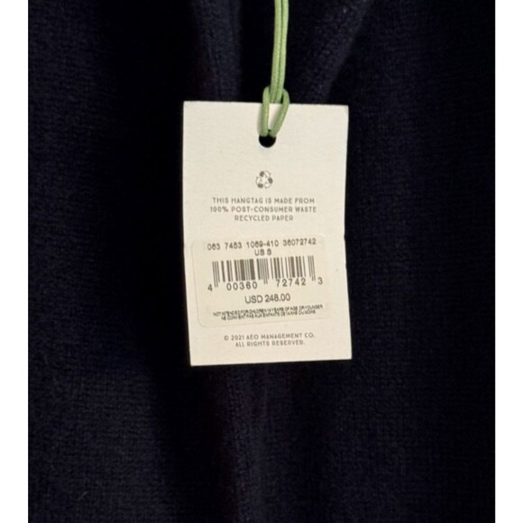 AE77 100% Cashmere Sweater SMALL NWT  Blue Unisex $248 Great Gift! - Picture 10 of 12